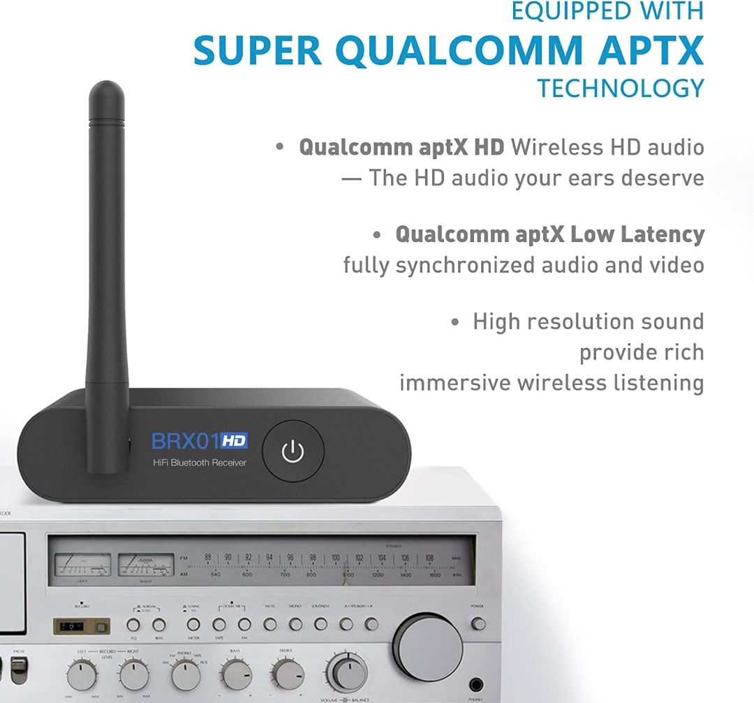 Bluetooth Stereo Receiver, HiRes Wireless Audio Adapter, 5.0 