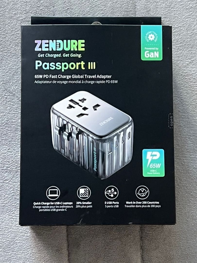Zendure Passport III GaN 65W International Travel Adapter