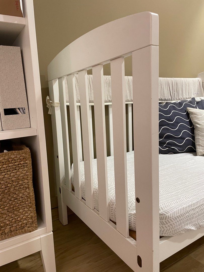[Premium] Boori Alice White Wooden Baby Cot Made in Australia, Babies