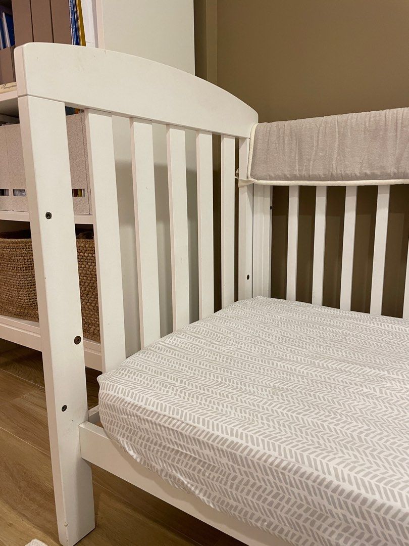 [Premium] Boori Alice White Wooden Baby Cot Made in Australia, Babies