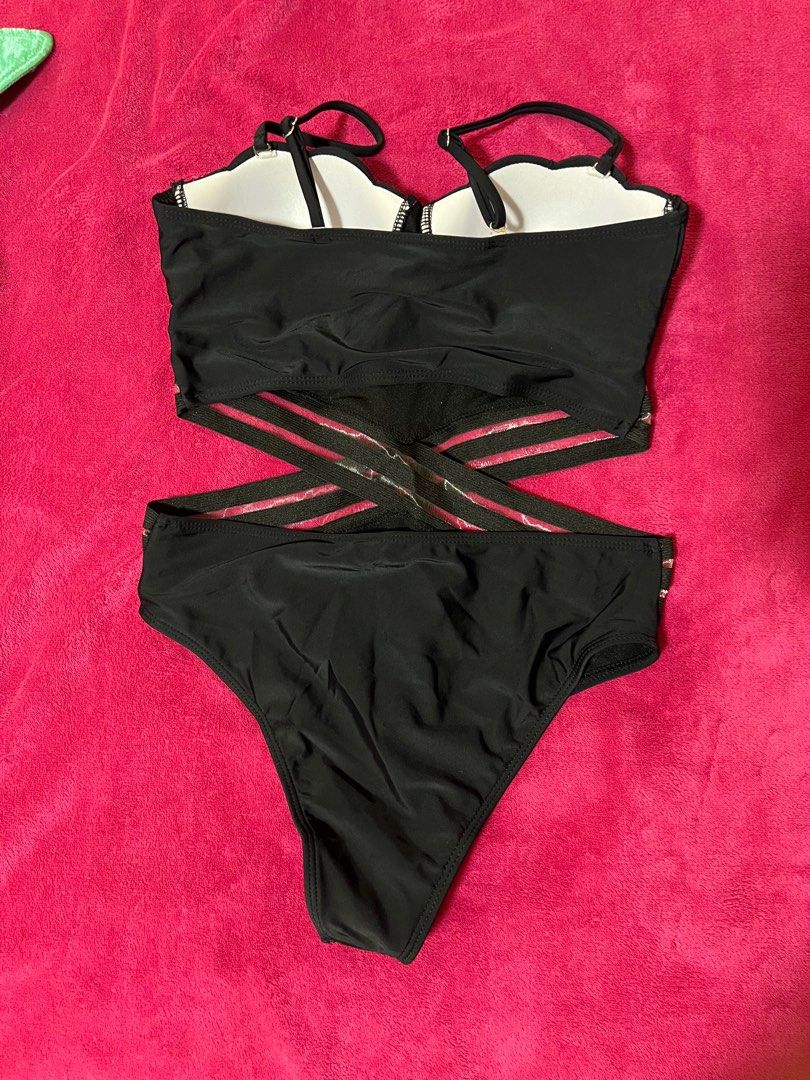 Brand new black shein mesh bikini, Women's Fashion, Swimwear, Bikinis & Swimsuits on Carousell