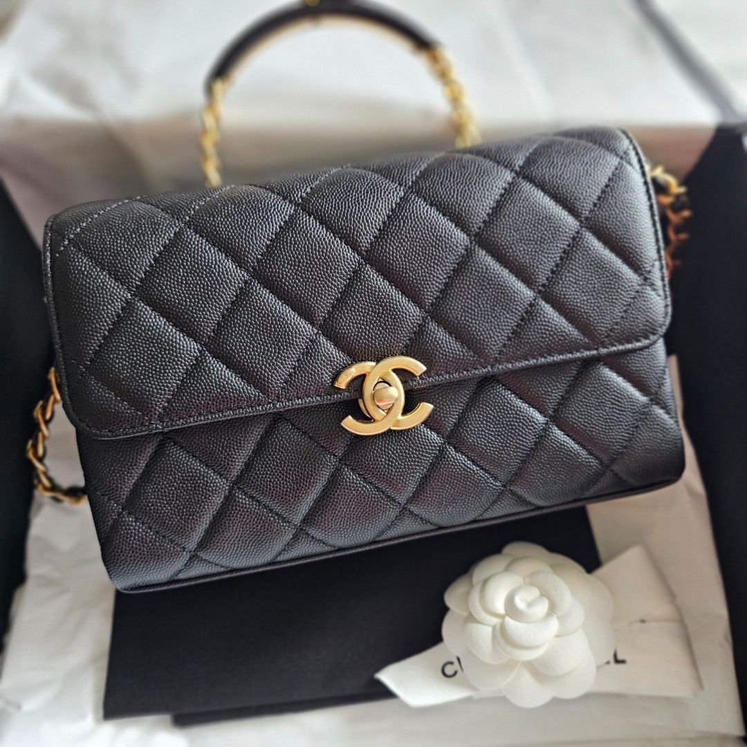 Brand new Chanel 23S Carry Me - Black Caviar with Gold Hardware