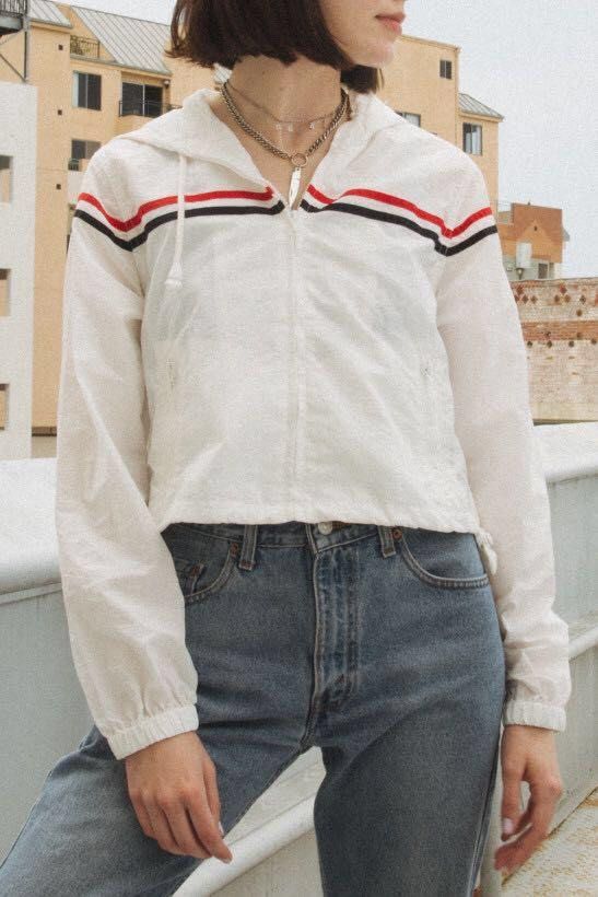 Brandy melville white windbreaker deals