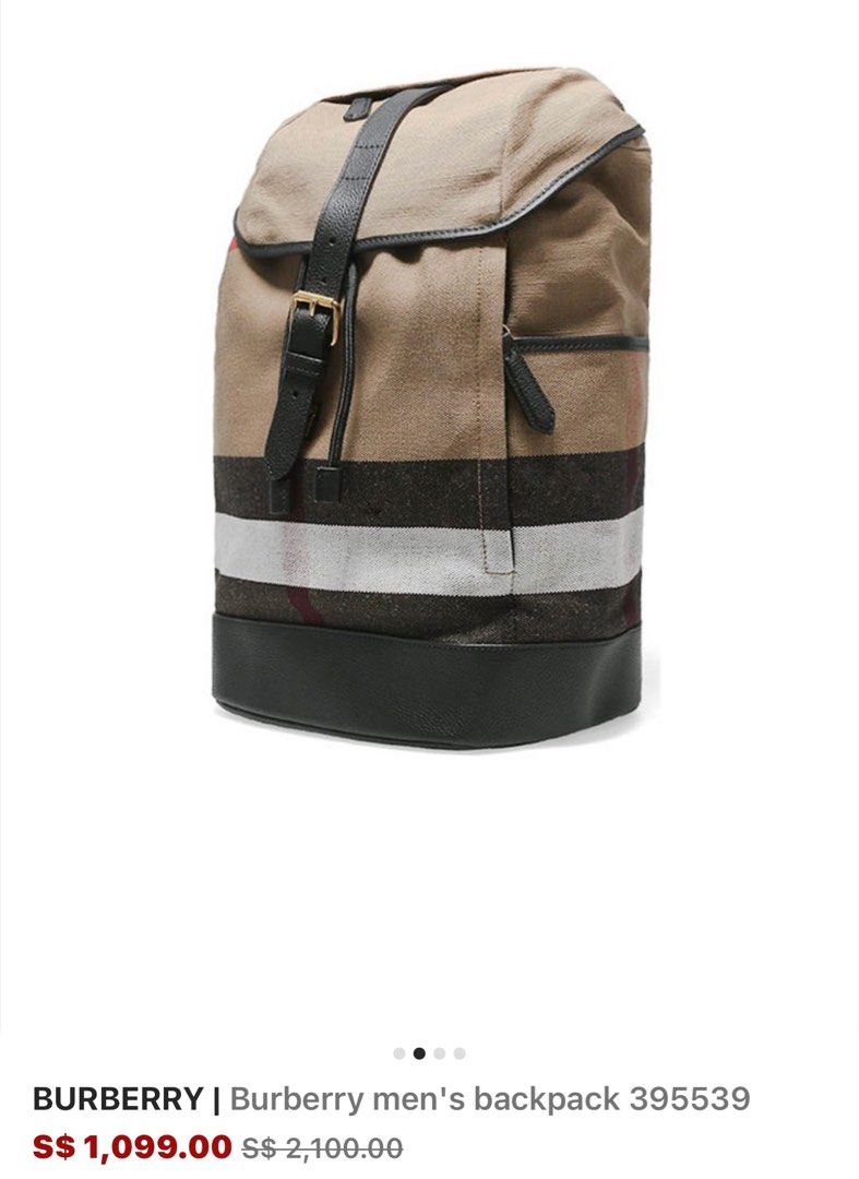 Burberry mens deals backpack sale