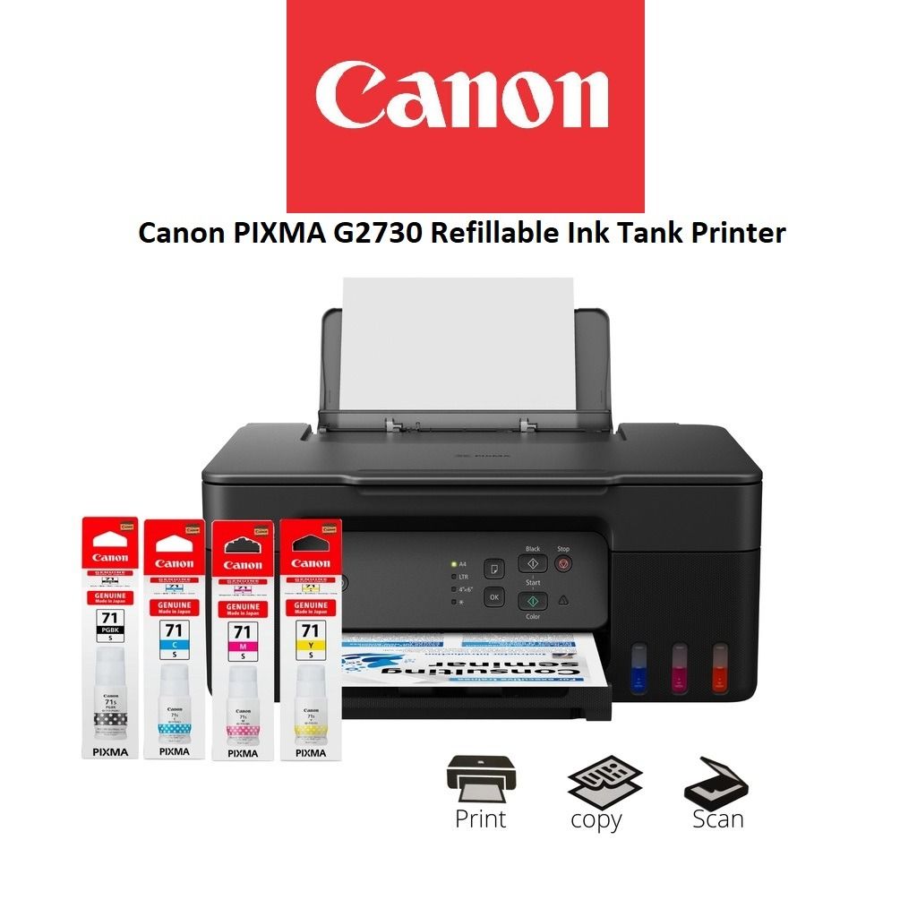 Canon Pixma G2730 Refillable Ink Tank All In One Printer Computers And Tech Printers Scanners 2842