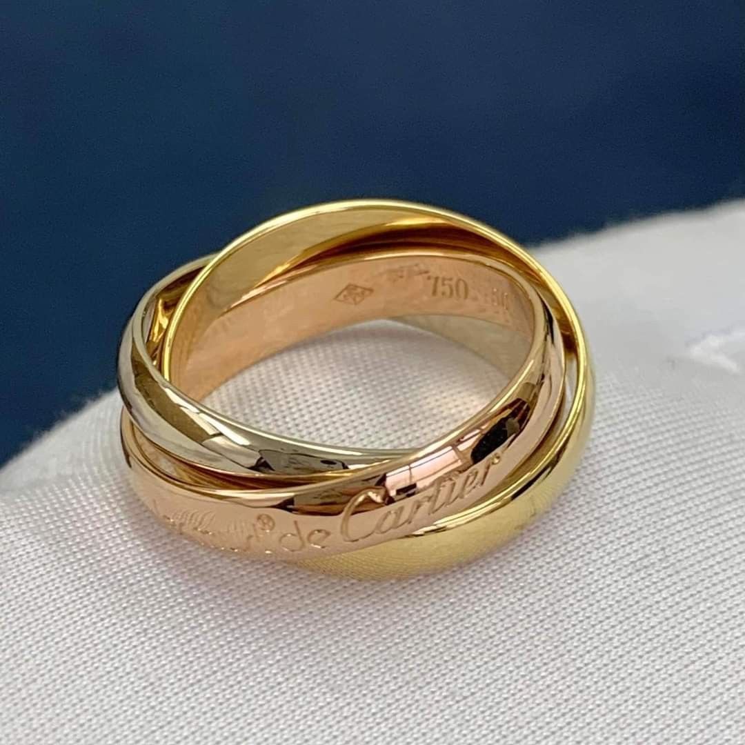 Cartier triple new arrivals gold ring