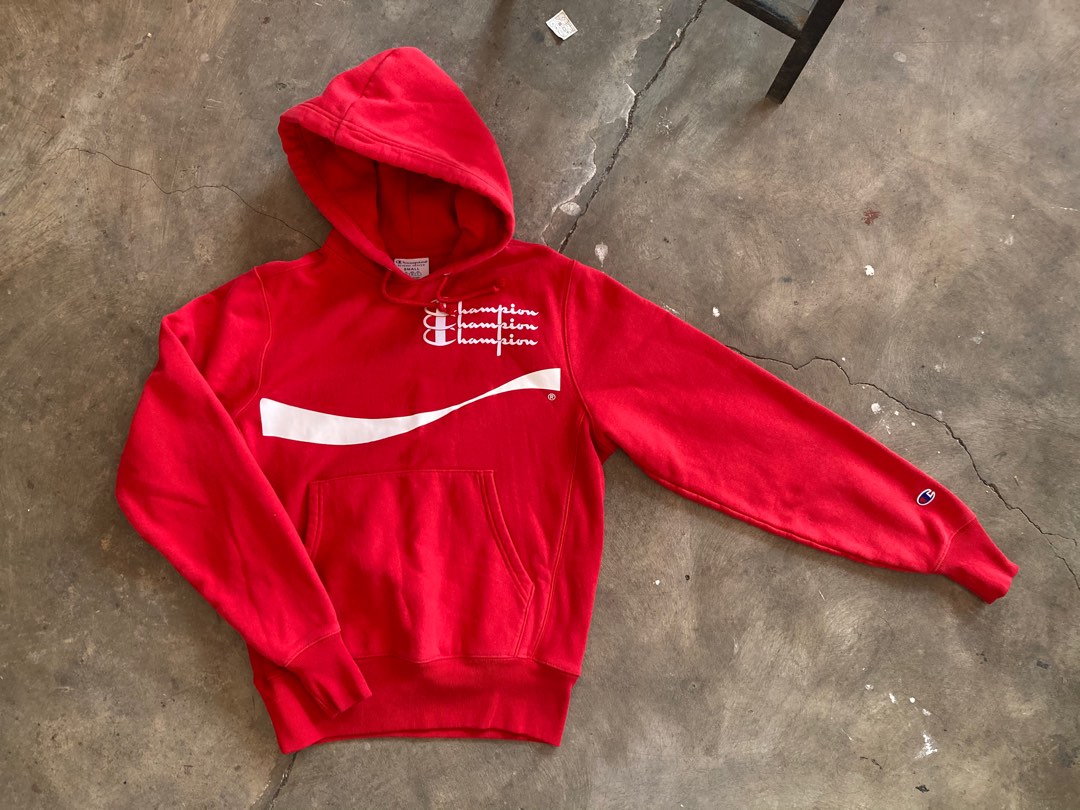 Champion x Coca cola Collab Hoodie reverse weave on Carousell