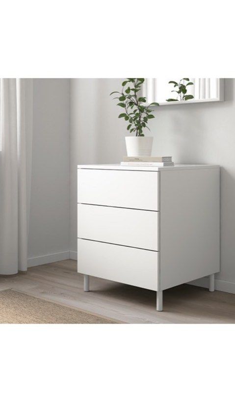 Chest Of Drawers PLATSA Chest of 3 drawers White fonnes white