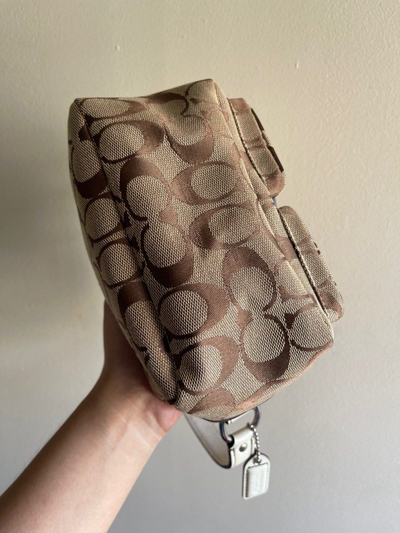 Coach Monogram Mini Pochette, Luxury, Bags & Wallets on Carousell