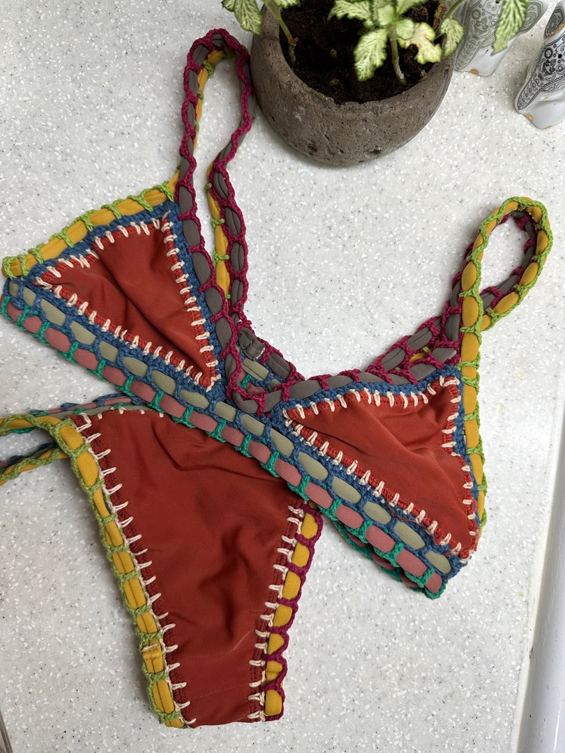 Multicolors neo crochet bikini suit outlet