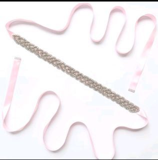 Crystal Rhinestone Belt for Dress (Pink belt)