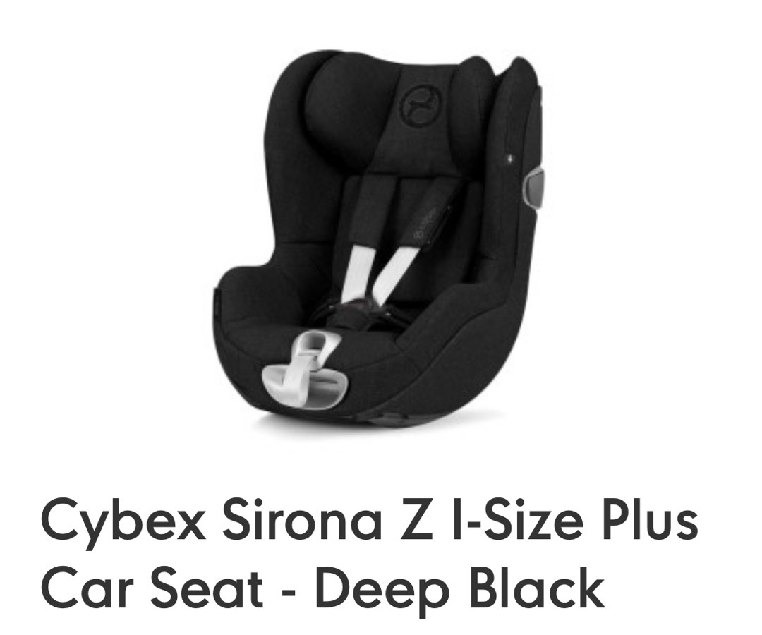 Cybex Sirona Z ISize Plus Car Seat (base included) Deep Black, Babies & Kids, Going Out, Car