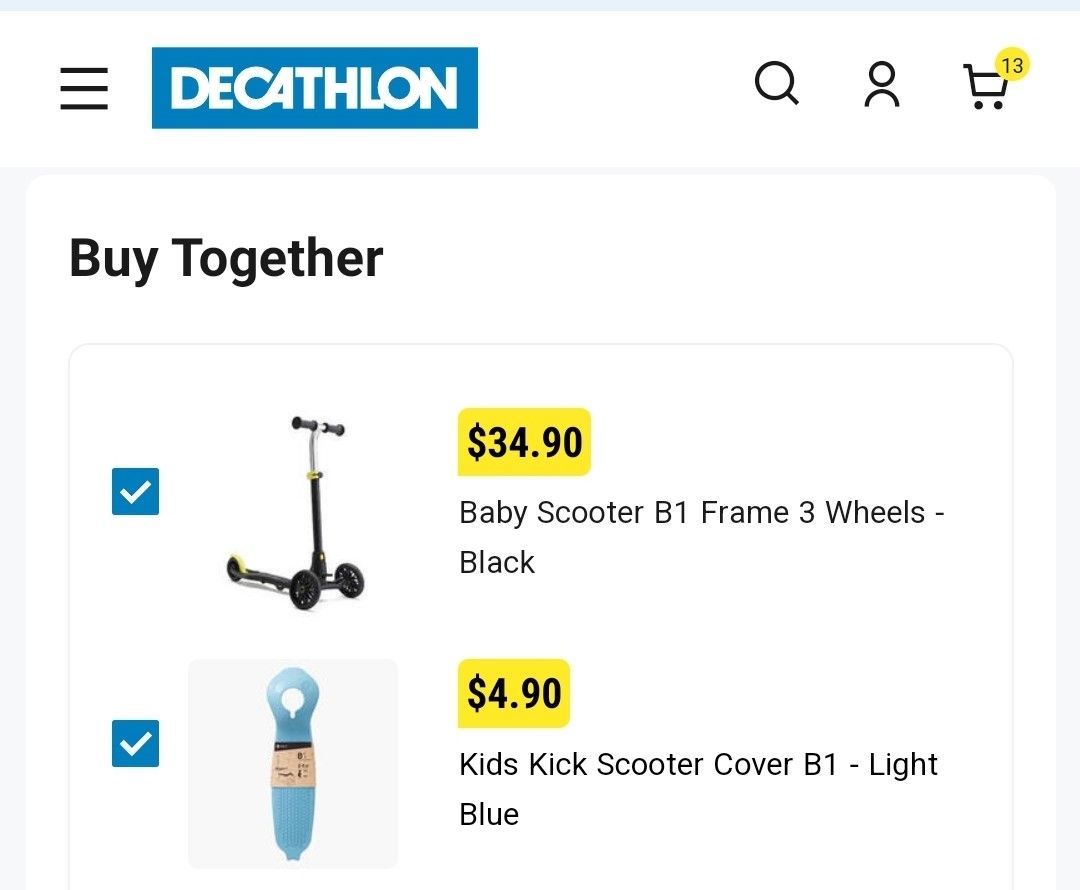 Decathlon Oxelo Kids Kick Scooter B1, Sports Equipment, Sports & Games