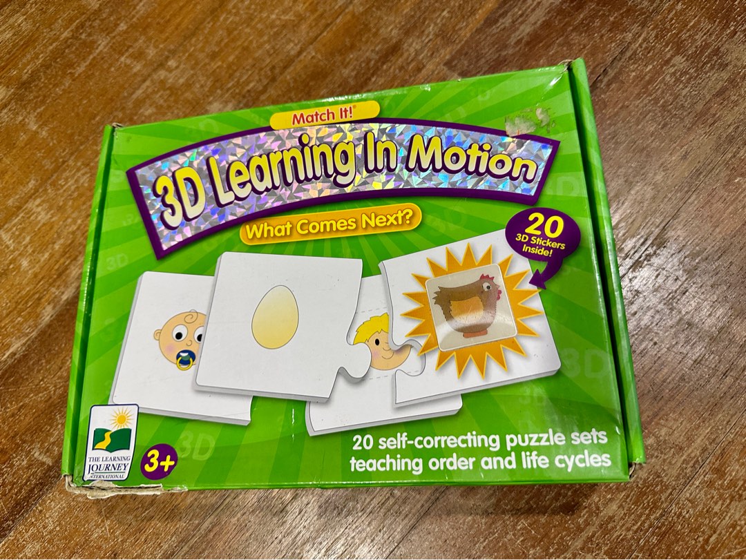 Educational puzzle set match it 3D learning in motion, Hobbies & Toys