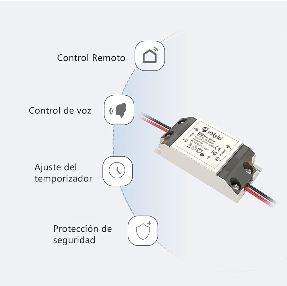 eMylo Smart WiFi Switch Interruttore WiFi relè wireless universale, Timer  Telecomando DIY Interruttore della luce Controllo vocale Supporta   Alexa Echo, Google Home Tramite IOS Android 1 Pezzo, Furniture & Home Living 