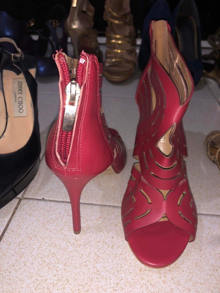 Enzo Angiolini Red Heels, Women's Fashion, Footwear, Heels on Carousell