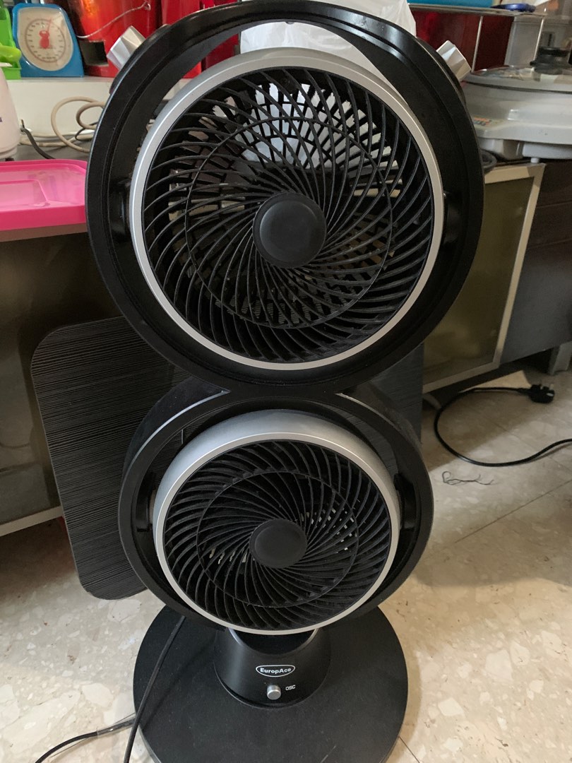 EuropAce Dual Turbo Oscillating Fan, Furniture & Home Living, Lighting