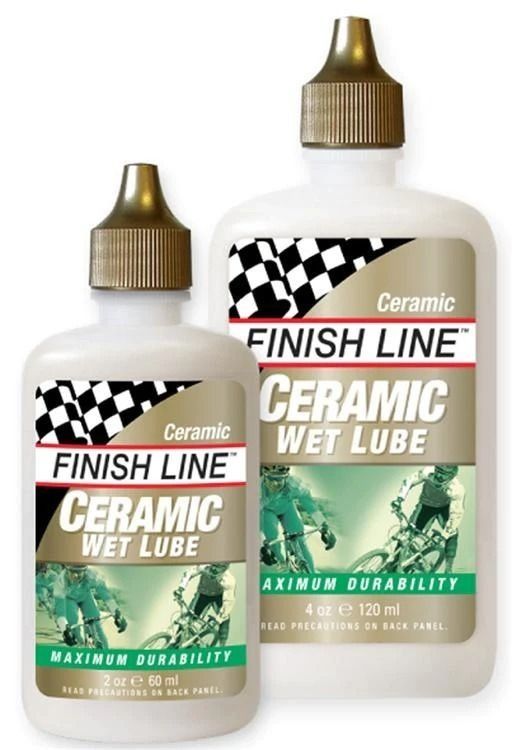 FINISH LINE Ceramic Chain Drops Wet And Dry Lube/Wax Lubricant Bicycle