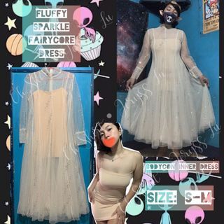 Fluffy Sparkle Fairycore Dress