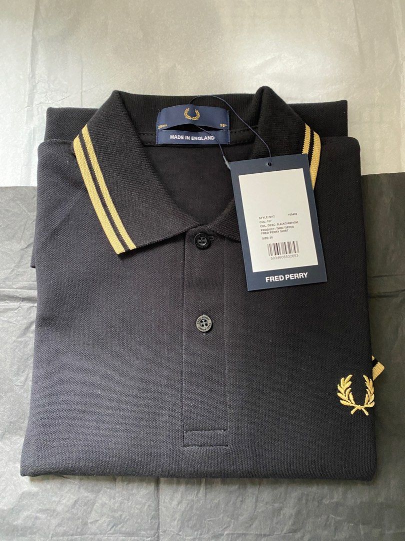 Fred Perry M12 twin-tipped Polo Shirt (Made in UK), 男裝, 上身及