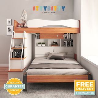 (Free Installation) Children's Suite Bunk Bed Series/bed frame/staircase/wardrobe/ladder