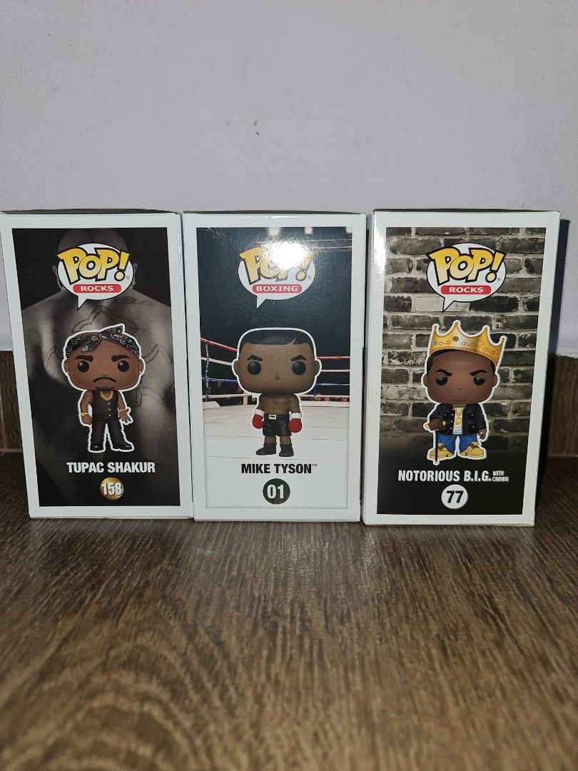 Funko Pop Rappers Boxers Tupac Shakur Notorious B.I.G Mike Tyson ...