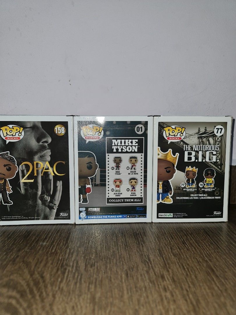 Funko Pop Rappers Boxers Tupac Shakur Notorious B.I.G Mike Tyson ...