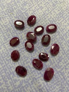 Genuine ruby stones