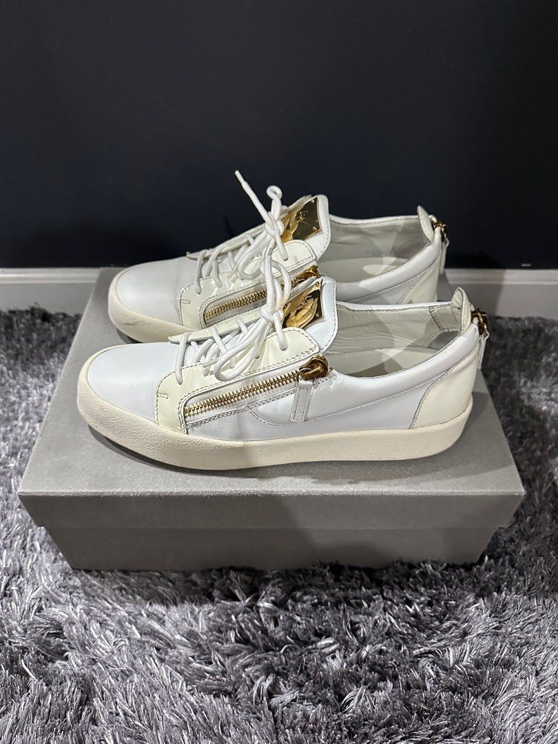 Giuseppe zanotti white and gold online