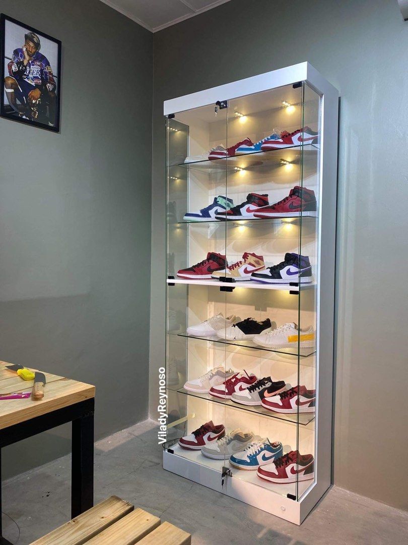 Glass Cabinet displayer (Category: Shelves, Cabinets & Racks) located in San Juan City. Submitted by projectvanity (Listing ID 1228383231, Image 1). Description: High quality materials See specs and dimensions for details on one of the picture posted Has on/off switch at the right bottom part 220V plug and play with light assembly every layer Back is clean in Duco painted with no visible wirings The ORIGINAL Can Process bulk order and can issue a