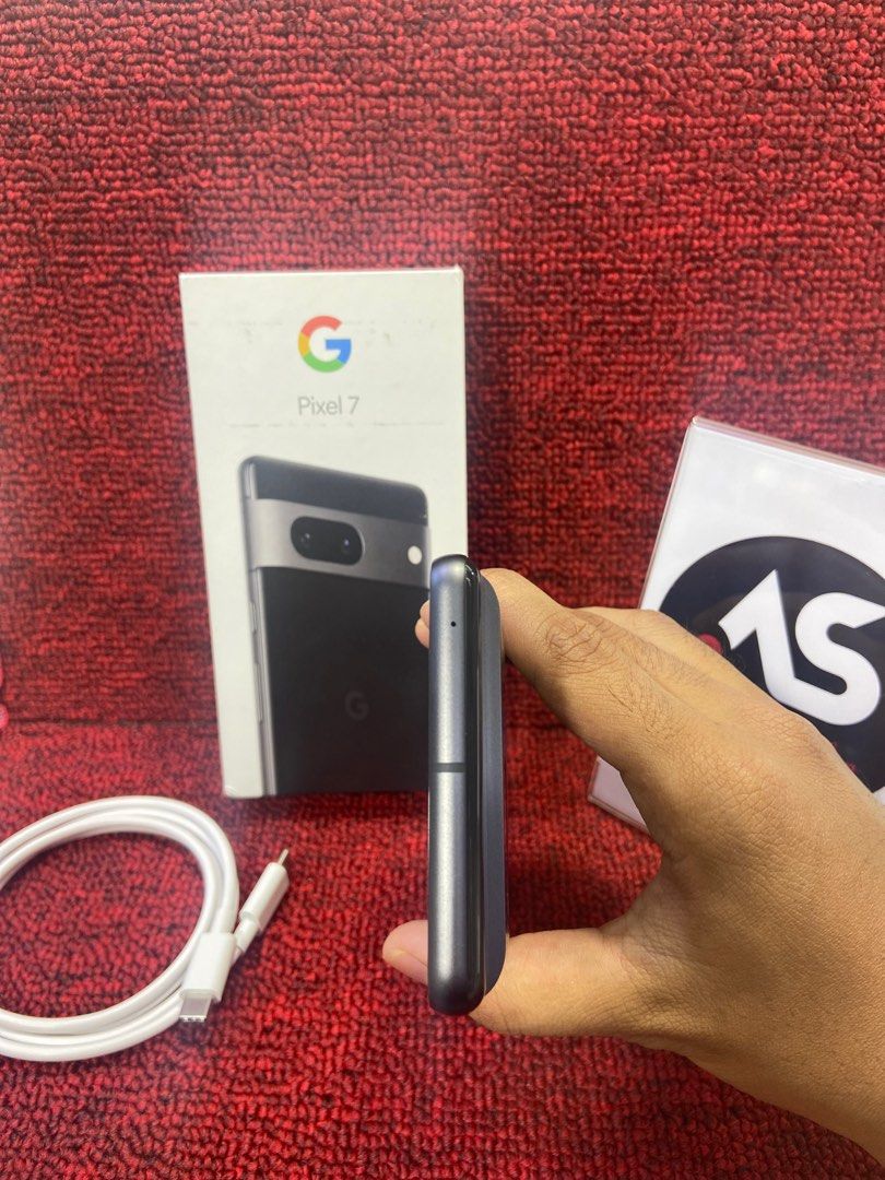 Google Pixel US 256GB FU No issue with Freebies (Category: Google Pixel) located in San Juan City. Submitted by abss_shop_ph (Listing ID 1228248982, Image 3). Description: • S A L E • Pixel 7 US 256GB Factory unlocked black 99% smooth CURRENT PRICE:₱32,395 Only 📣 No issue 📣 No defect 📣 true tone working 📣 Face ID working 📣 All working INCLUSION: Box (same Serial) Type-c (replacement) Tempered Glass/Clear case Airpods Pro (bnew sealed) 📍PHYS