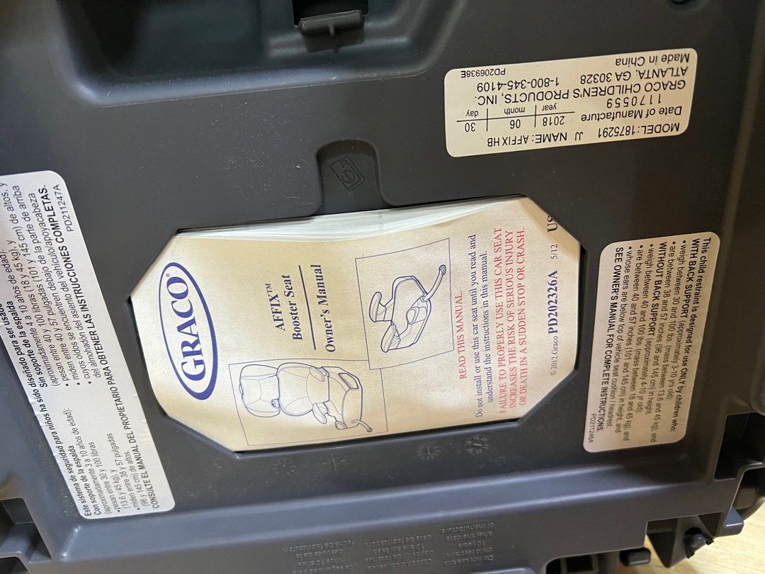 Graco affix deals highback booster manual