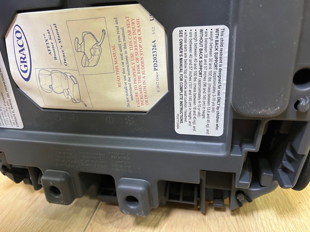 Graco affix deals highback booster manual