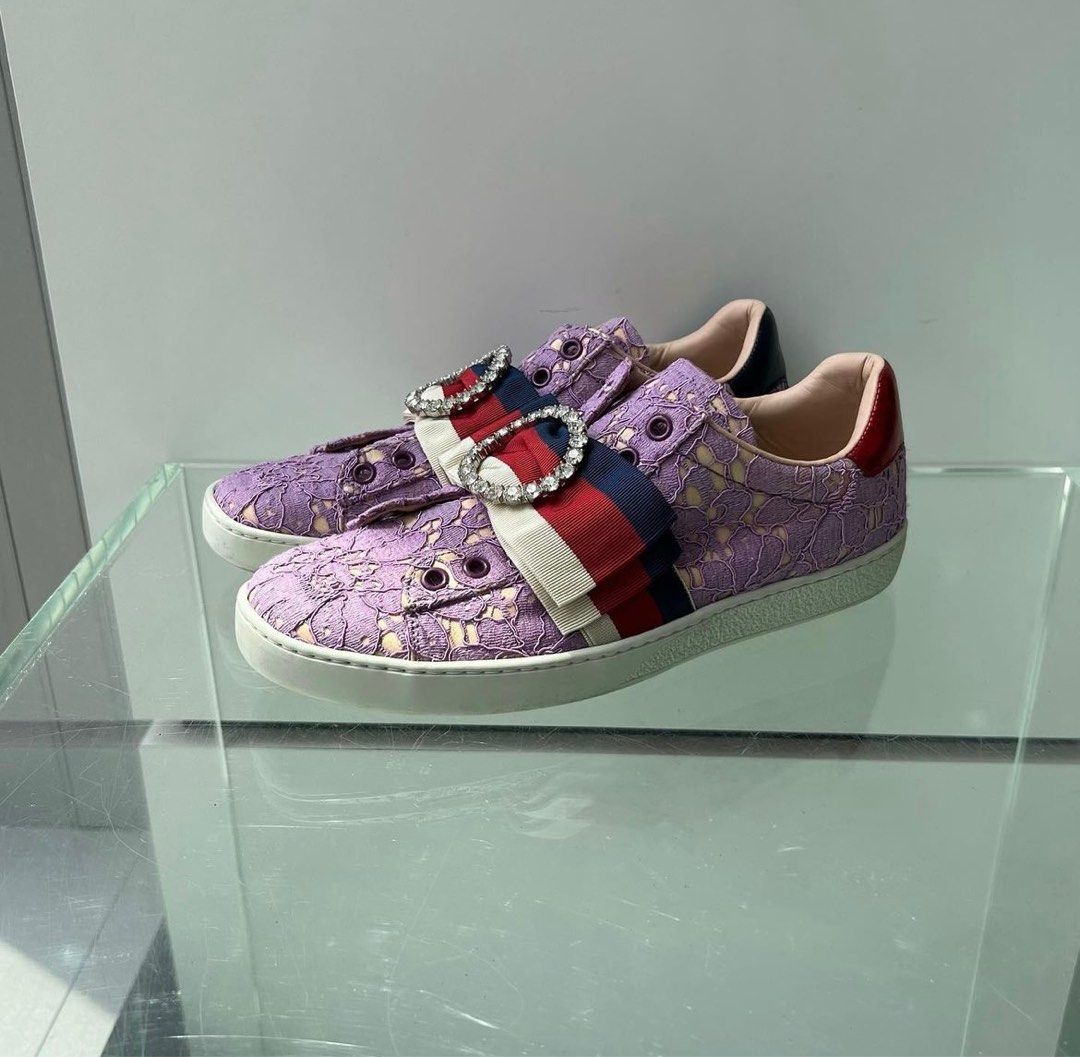 Purple gucci sneakers sale