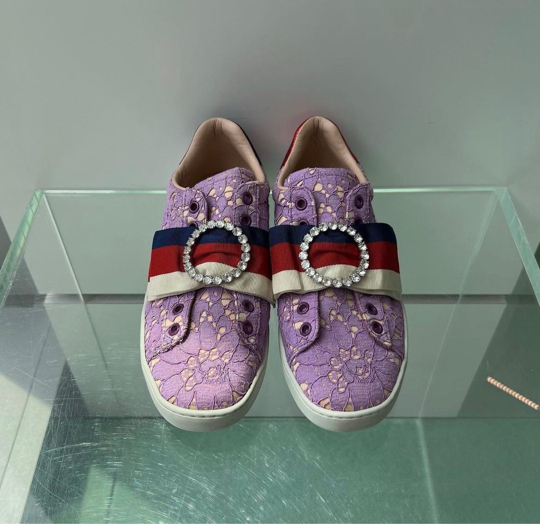 Purple gucci sneakers sale