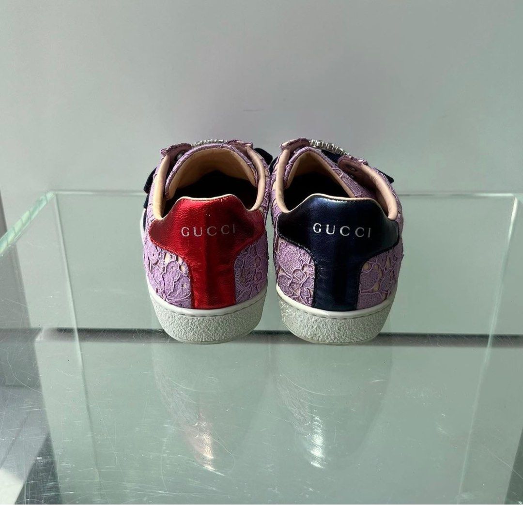 Purple discount gucci sneakers