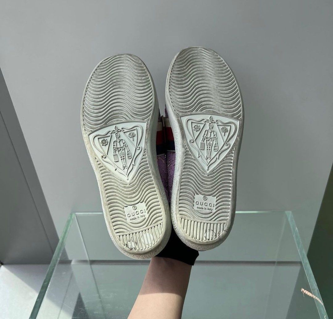 Purple 2024 gucci sneakers