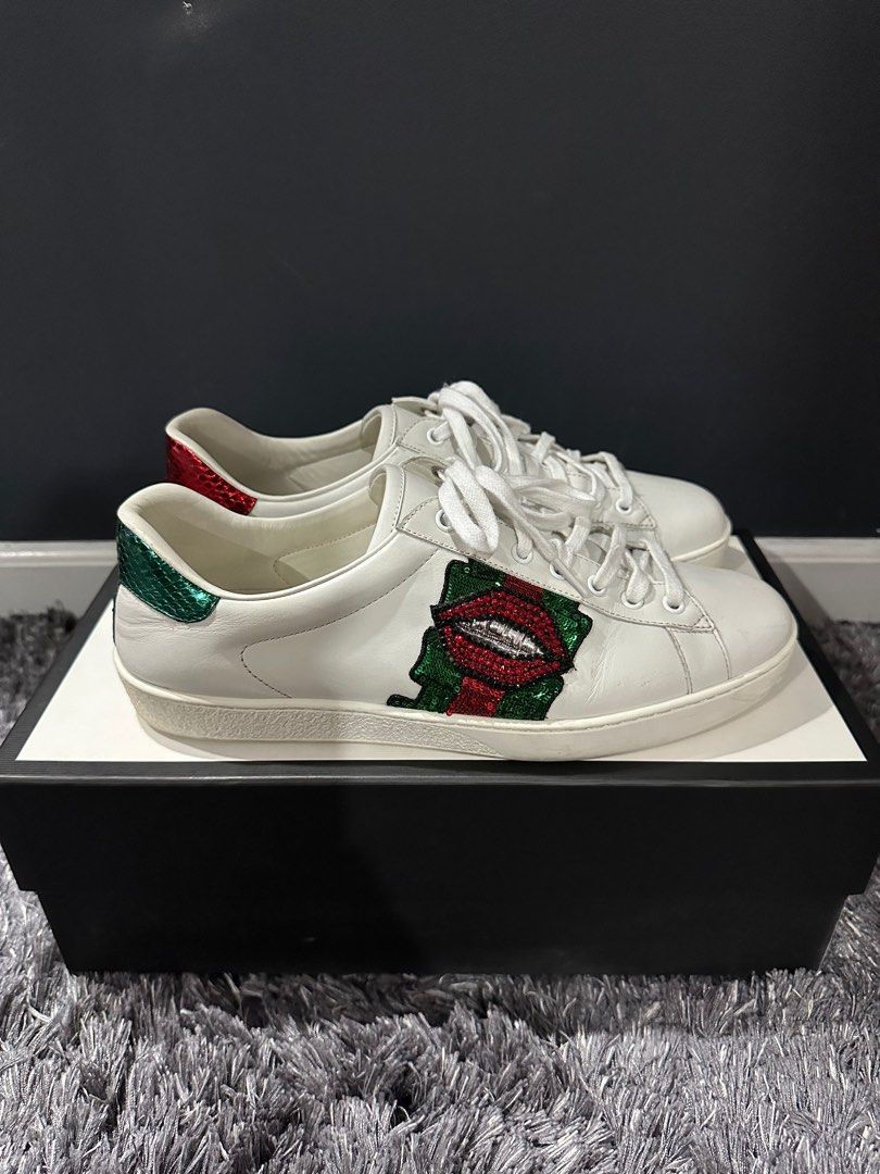 Gucci ace sneakers lips store