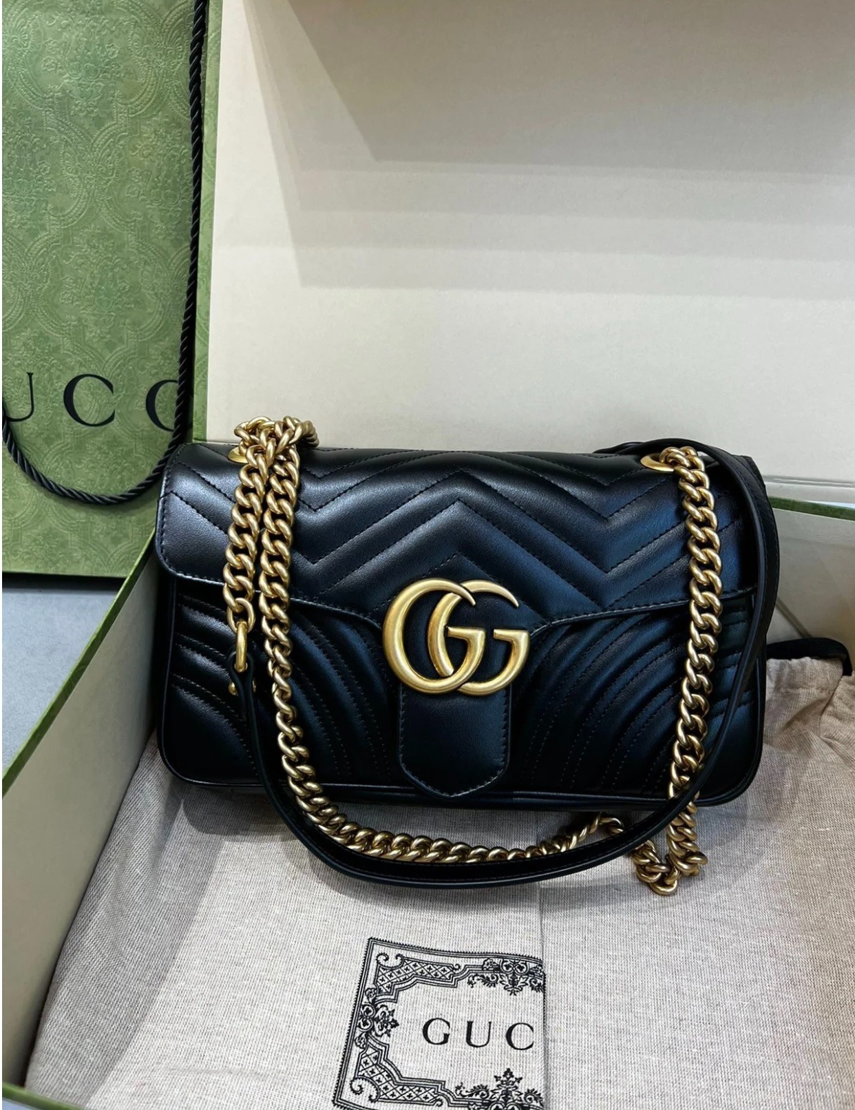 GUCCI marmont 26 personal use cheap sell ,full set, Luxury, Bags ...