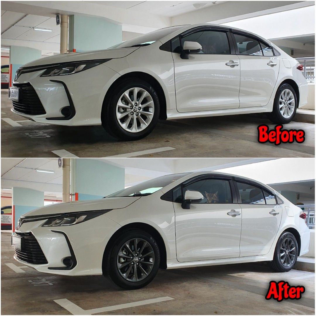 Gunmetal Grey Rims Spray Paint Service On (Toyota Altis), Car ...