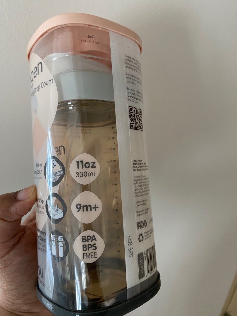 Hegen Straw Cup PPSU Grey 330ml, Babies & Kids, Nursing & Feeding