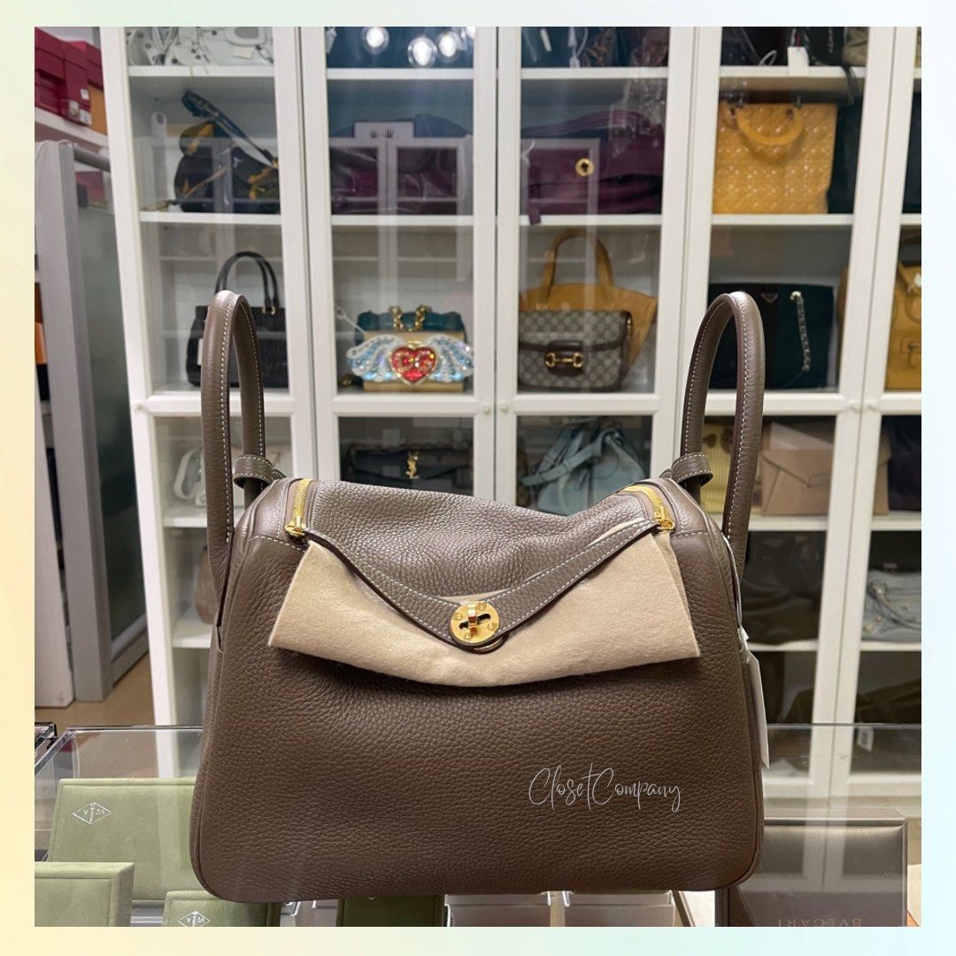 Hermes Lindy 30 Gold in Gold Hardware, Luxury, Bags & Wallets on Carousell