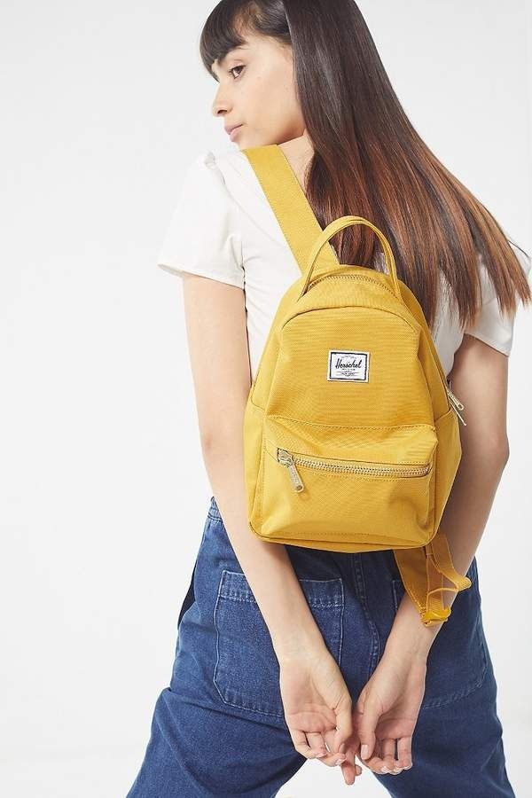 Mustard yellow mini backpack sale