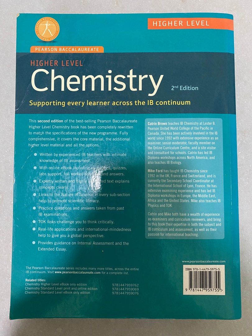 Higher Level Chemistry IB Textbook Hobbies Toys Books Magazines higher-level-chemistry-ib-textbook-hobbies-toys-books-magazines