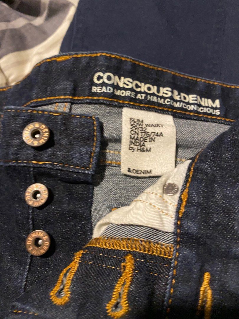 H M Denim Button Fly Jeans