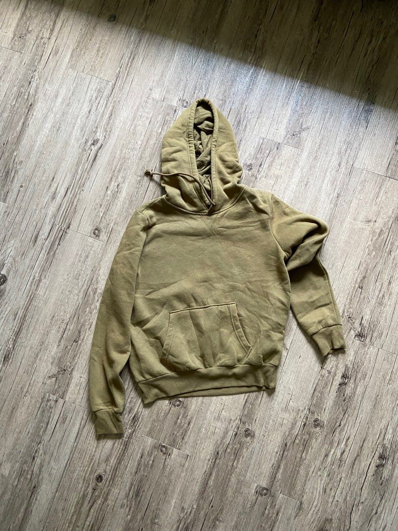 Olive green hoodie h&m on sale