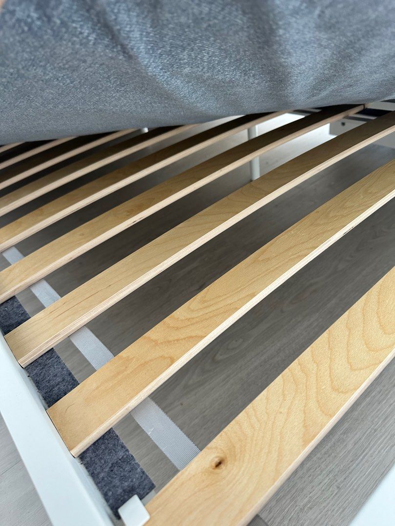IKEA Bed Frame (VEVELSTAD) with separate Headboard (TOLKNING