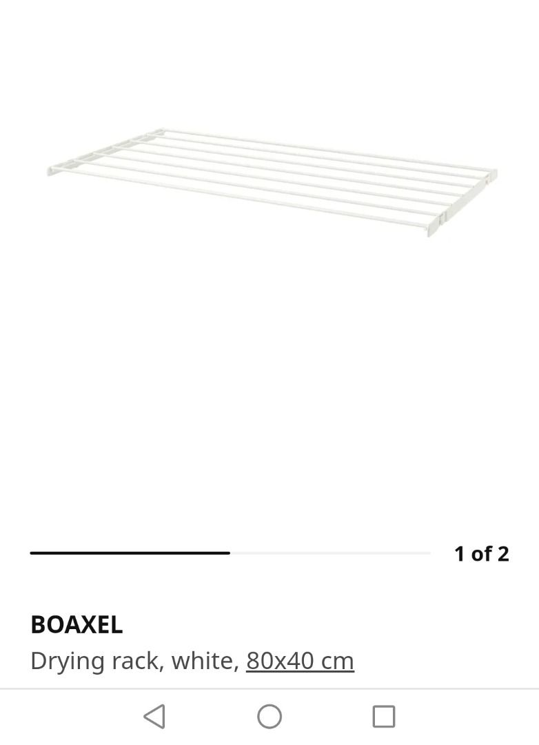 BOAXEL Drying rack, white, 80x40 cm - IKEA