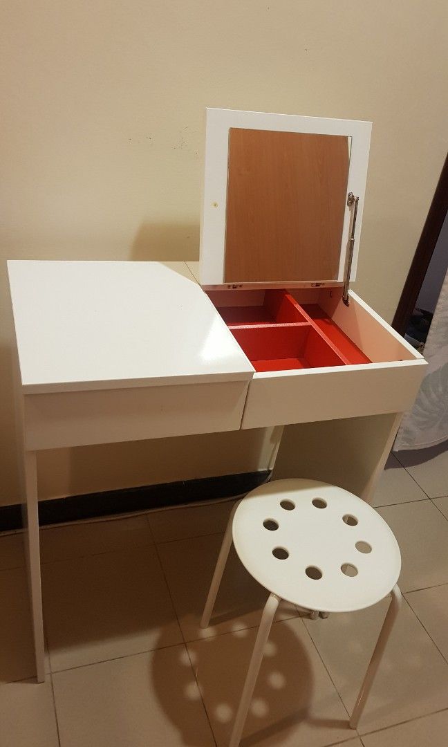 Ikea hair Dressing table with chair, Furniture & Home Living, Furniture
