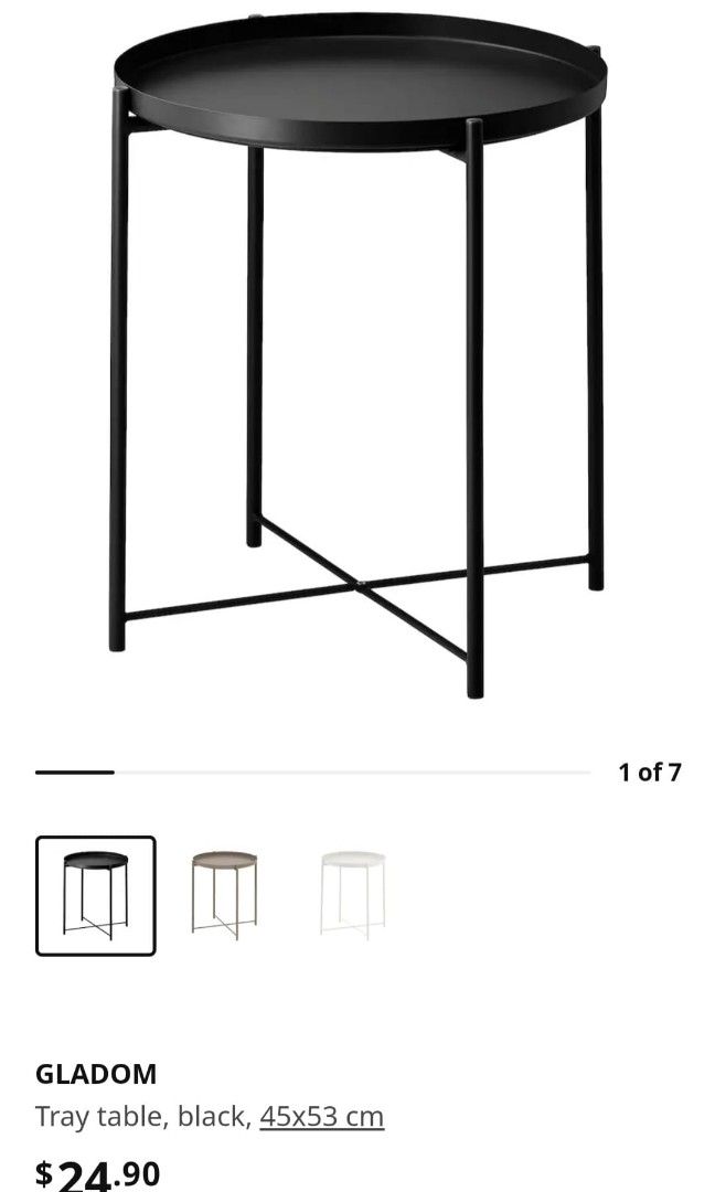 Ikea tray table, Furniture & Home Living, Furniture, Tables & Sets on